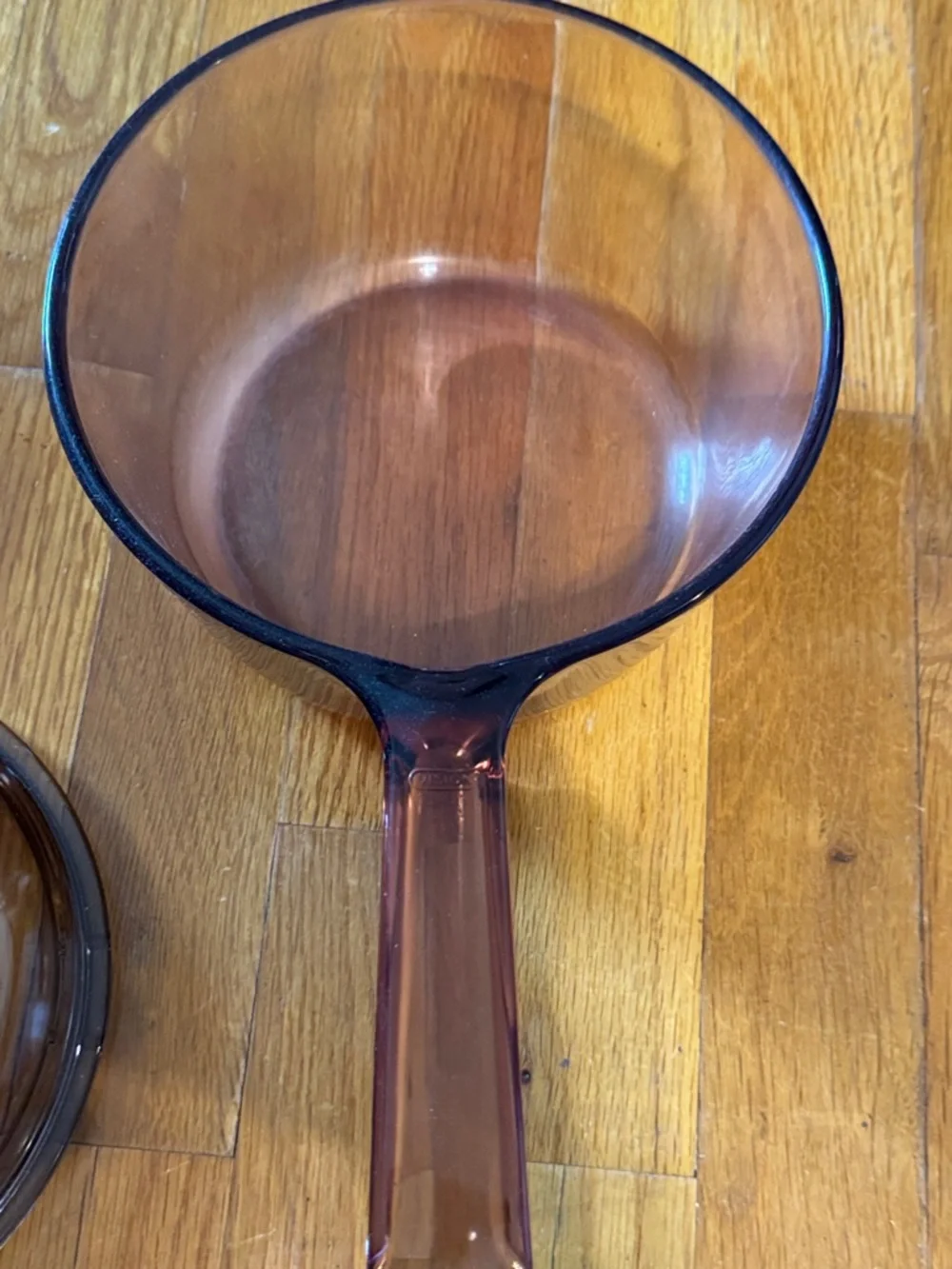 CORNING WARE VISIONS Pyrex Amber Cookware 1.5L Saucepan with Lid USA 2 PC - Picture 7 of 8